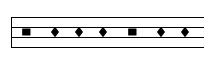 [B,S,S,S,B,S,S on staff4]